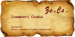 Zsemberi Csaba névjegykártya