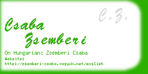 csaba zsemberi business card